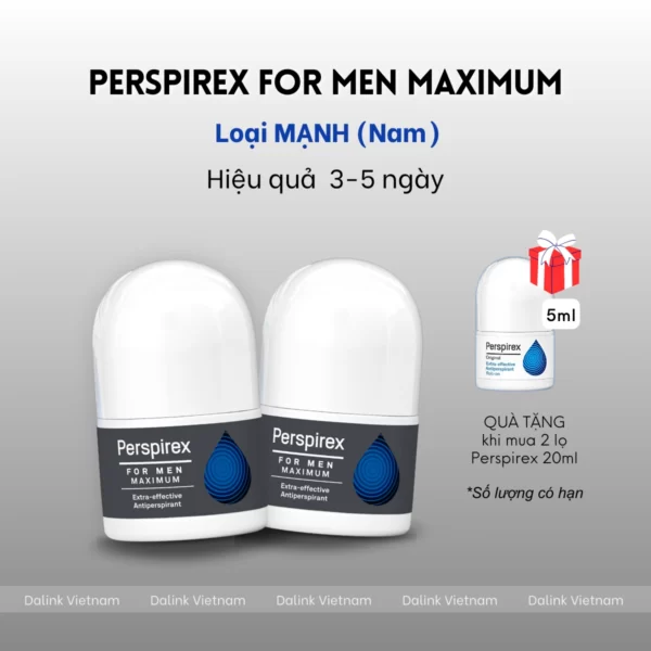 Combo 2 lọ Perspirex for Men Maximum (Mạnh)